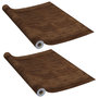 Voir la diapositive 2 : VIDAXL Films autoadhesifs pour portes 2 pcs Chene fonce 210x90 cm PVC