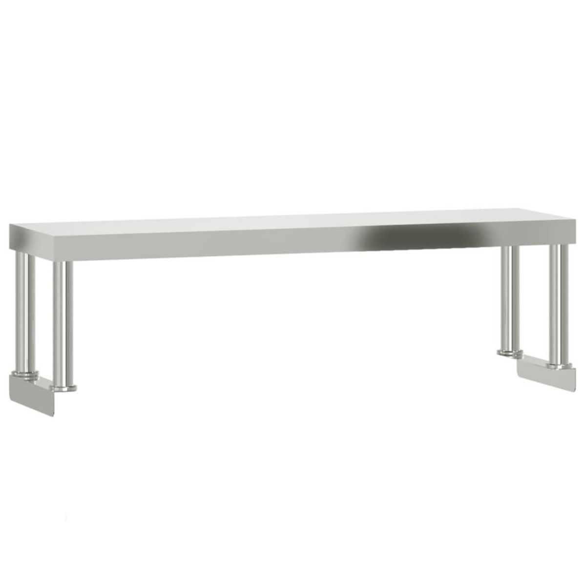 VIDAXL Table de travail de cuisine avec etagere 110x55x120 cm inox