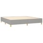 Voir la diapositive 4 : VIDAXL Sommier a lattes de lit avec matelas Gris clair 200x200cm Tissu