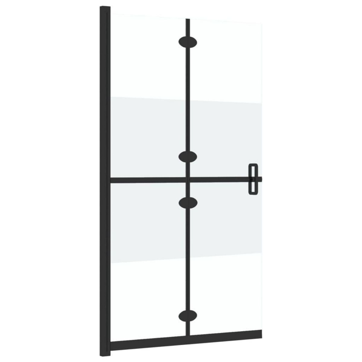 VIDAXL Paroi de douche pliable Verre ESG demi-depoli 120x190 cm
