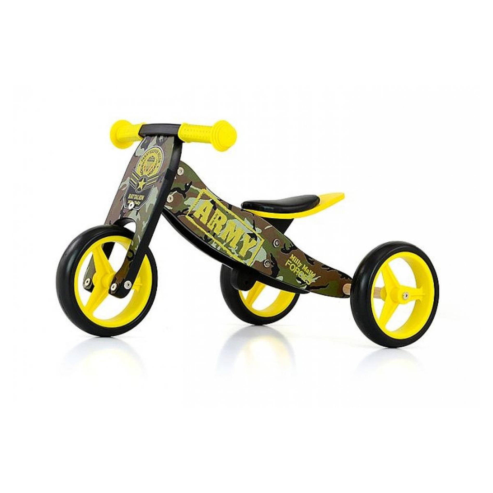 Voir la diapositive 2 : MILLY MALLY Vélo Équilibrant 2 en 1 JAKE RIDE ARMY pour Enfants