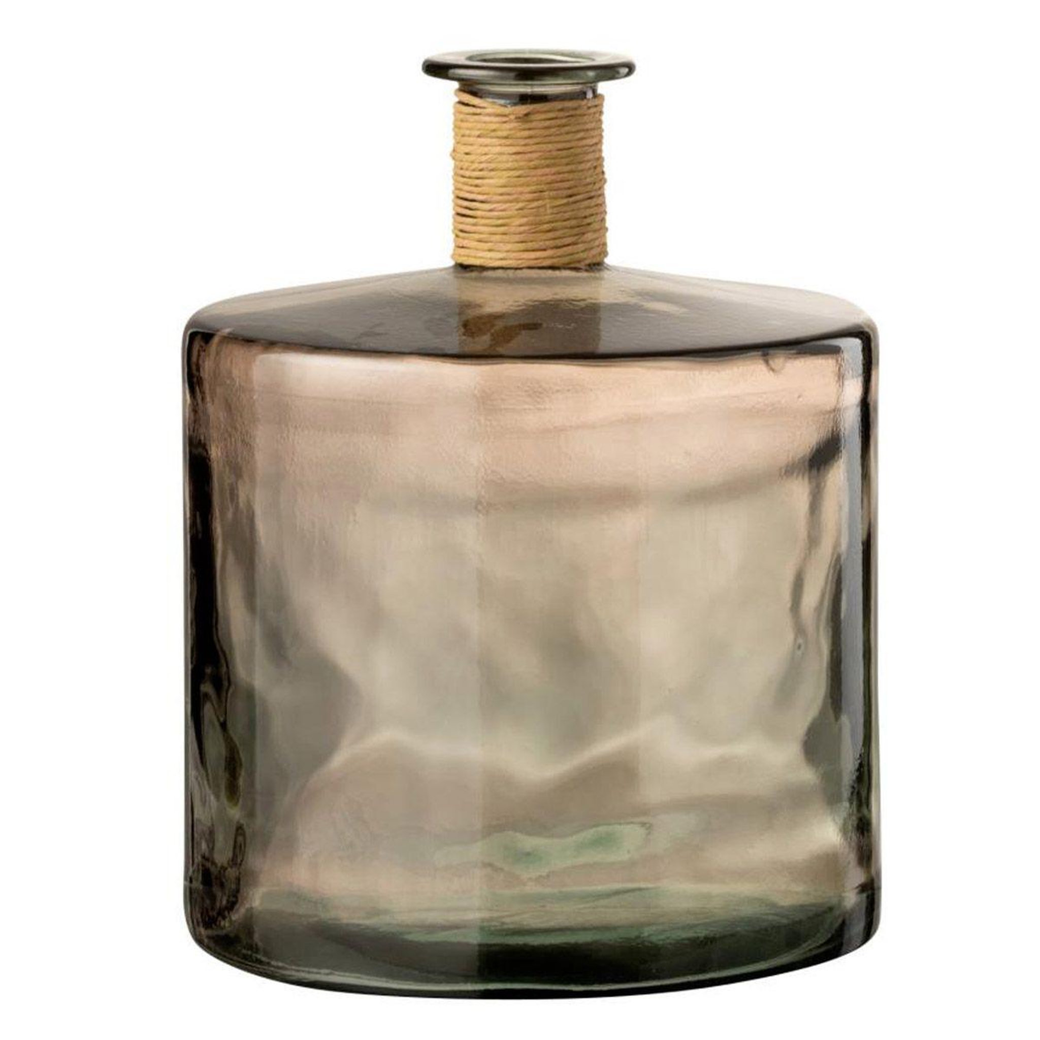 J-LINE Vase design en verre  safari  45cm marron