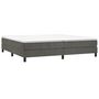 Voir la diapositive 3 : VIDAXL Sommier a lattes de lit et matelas Gris fonce 200x200cm Velours