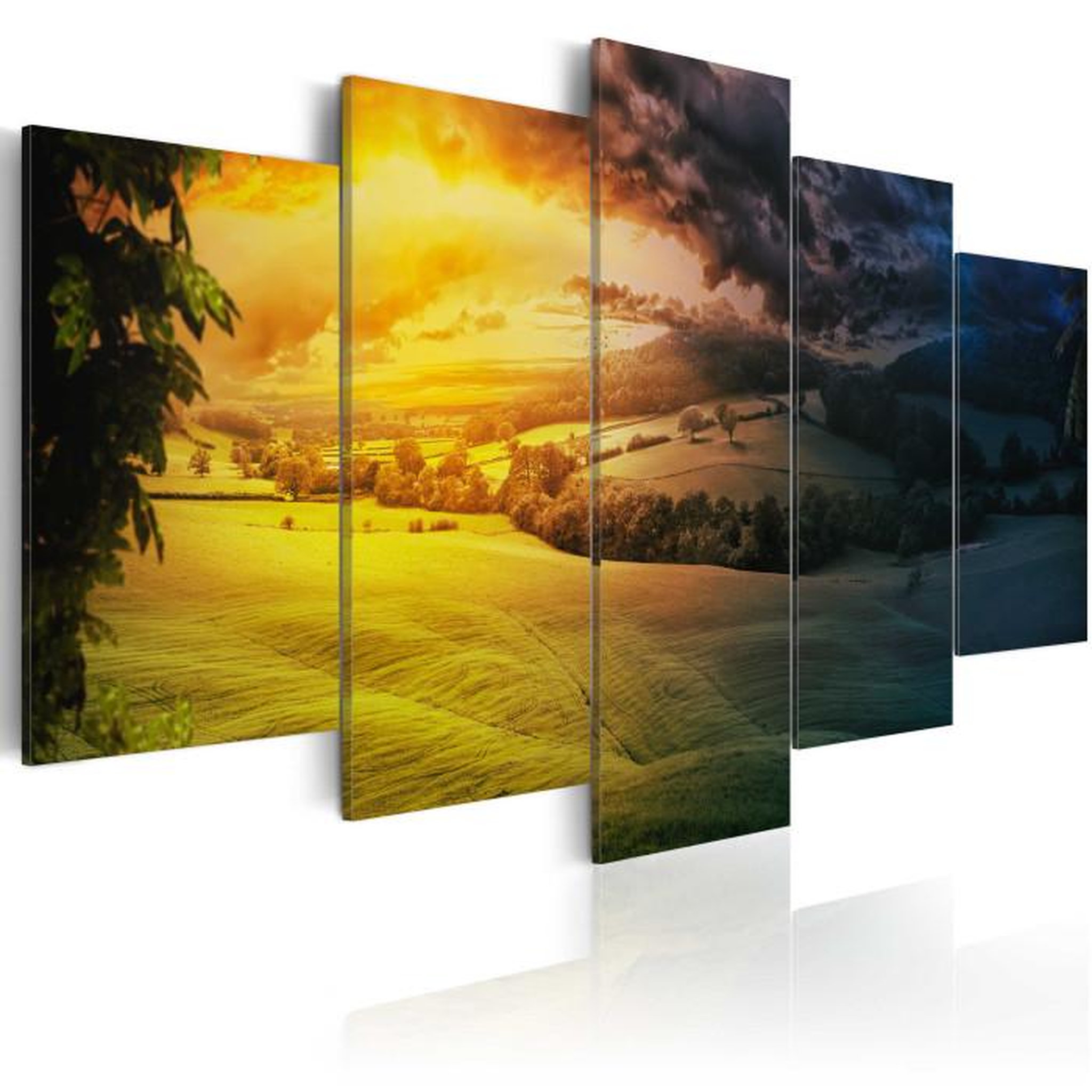 Paris Prix Tableau Imprimé  Entre le Jour & la Nuit. Coloris disponibles : Multicolore