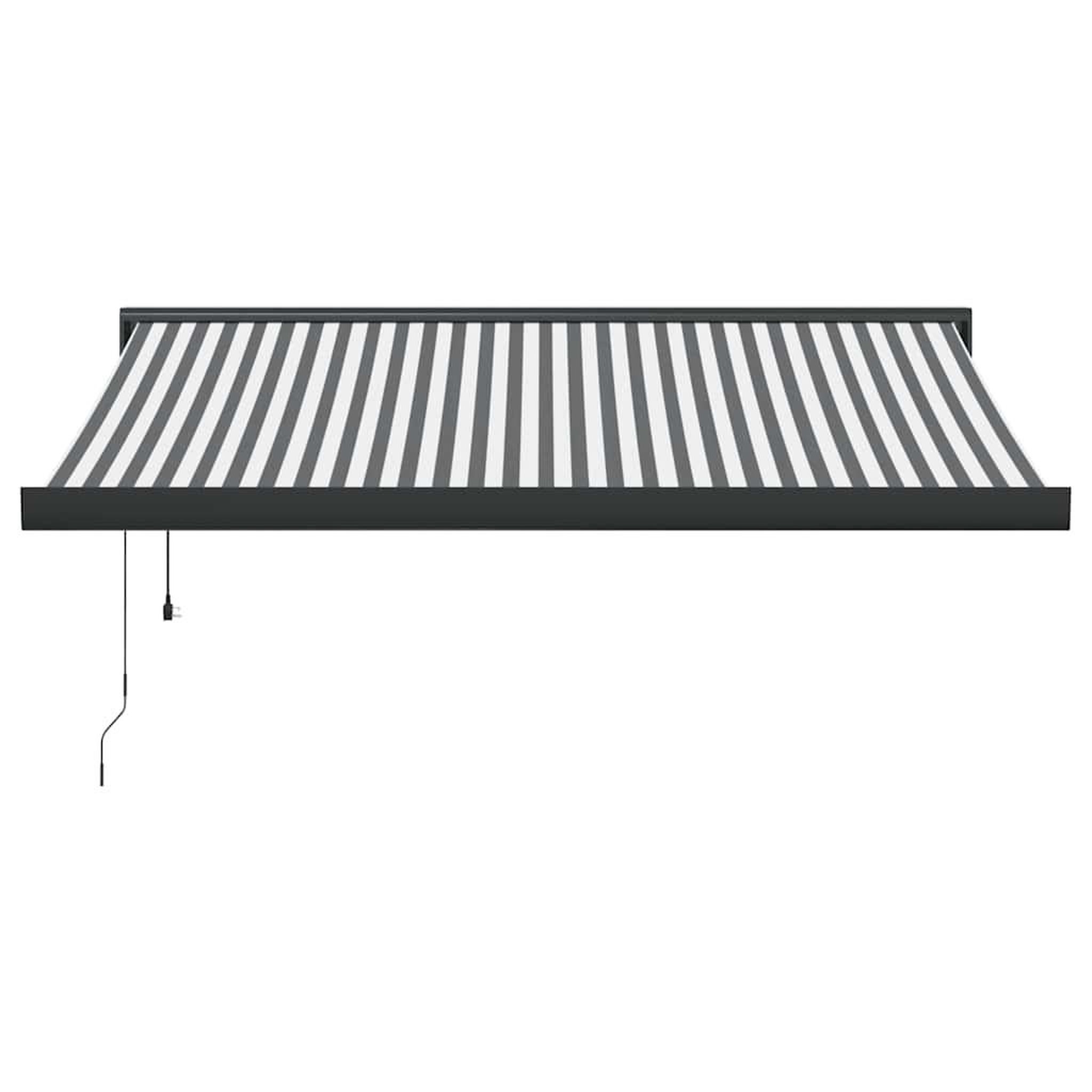 Voir la diapositive 3 : VIDAXL Auvent retractable anthracite et blanc 3,5x2,5m tissu/aluminium
