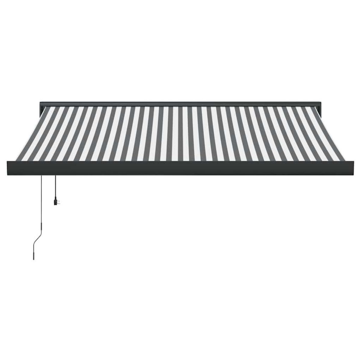 VIDAXL Auvent retractable anthracite et blanc 3,5x2,5m tissu/aluminium