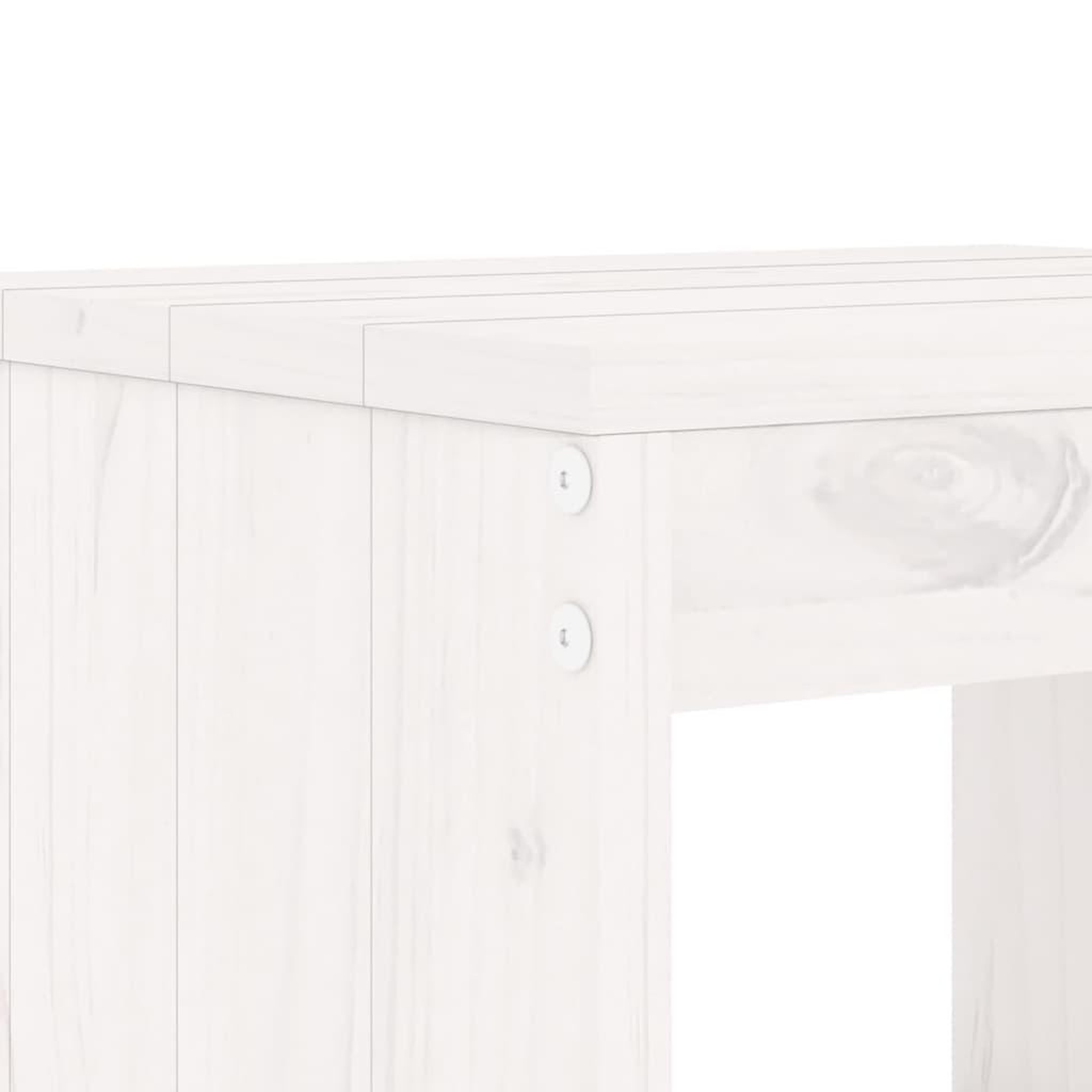 Voir la diapositive 5 : VIDAXL Ensemble de bar de jardin 3 pcs blanc bois de pin massif