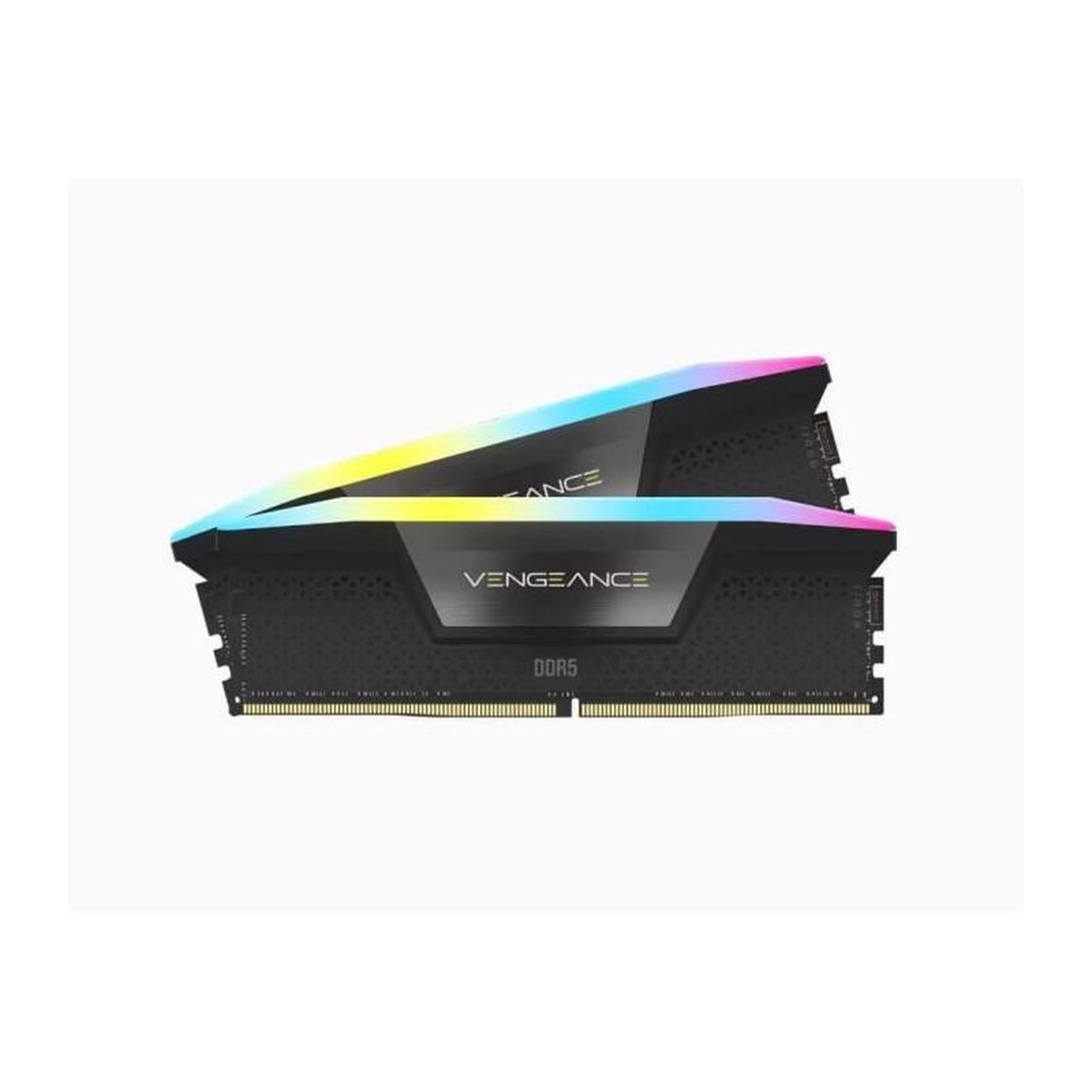 Corsair Mémoire RAM - CORSAIR - Vengeance RGB DDR5 - 32GB 2x16GB DIMM - 5600 MHz - 1,25V - Noir (CMH32GX5M2B5600C40K)
