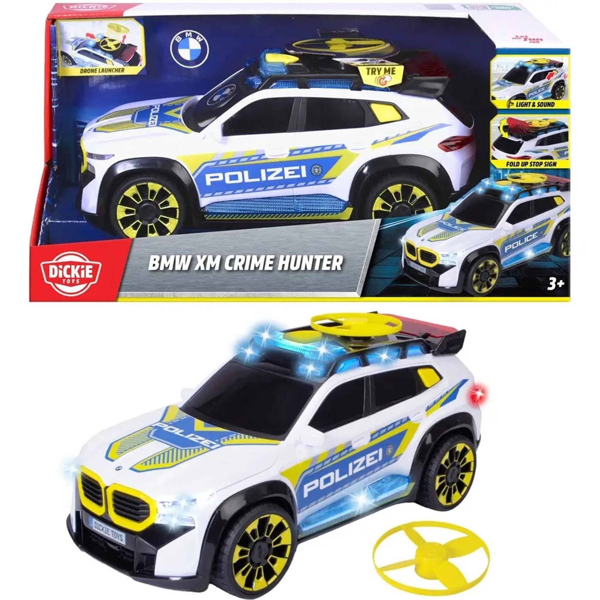 Dickie Toys Voiture de Police BMW XM Crime hunter