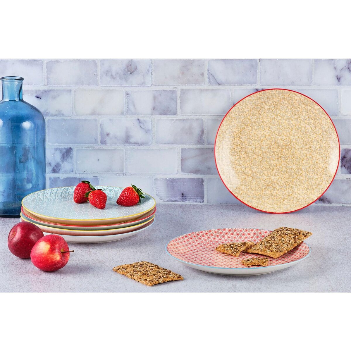 BJORN Assiette PATTERN Ø26cm - 6 pièces - Color