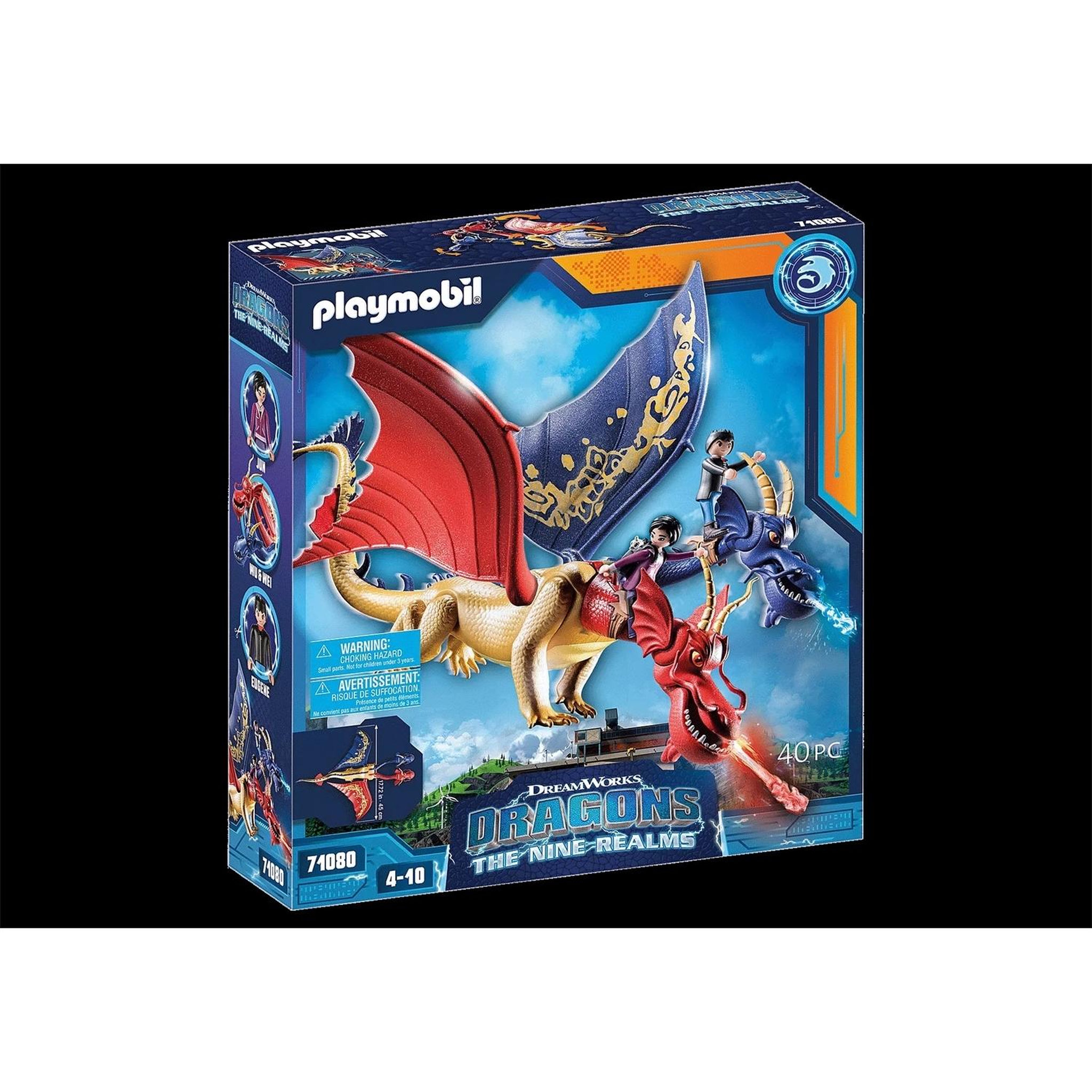 PLAYMOBIL Dragons Set de Jeu The Nine Realms - Wu & Wei avec Jun