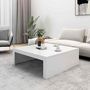 Voir la diapositive 3 : VIDAXL Table basse blanc 100x100x35 cm bois d'ingenierie
