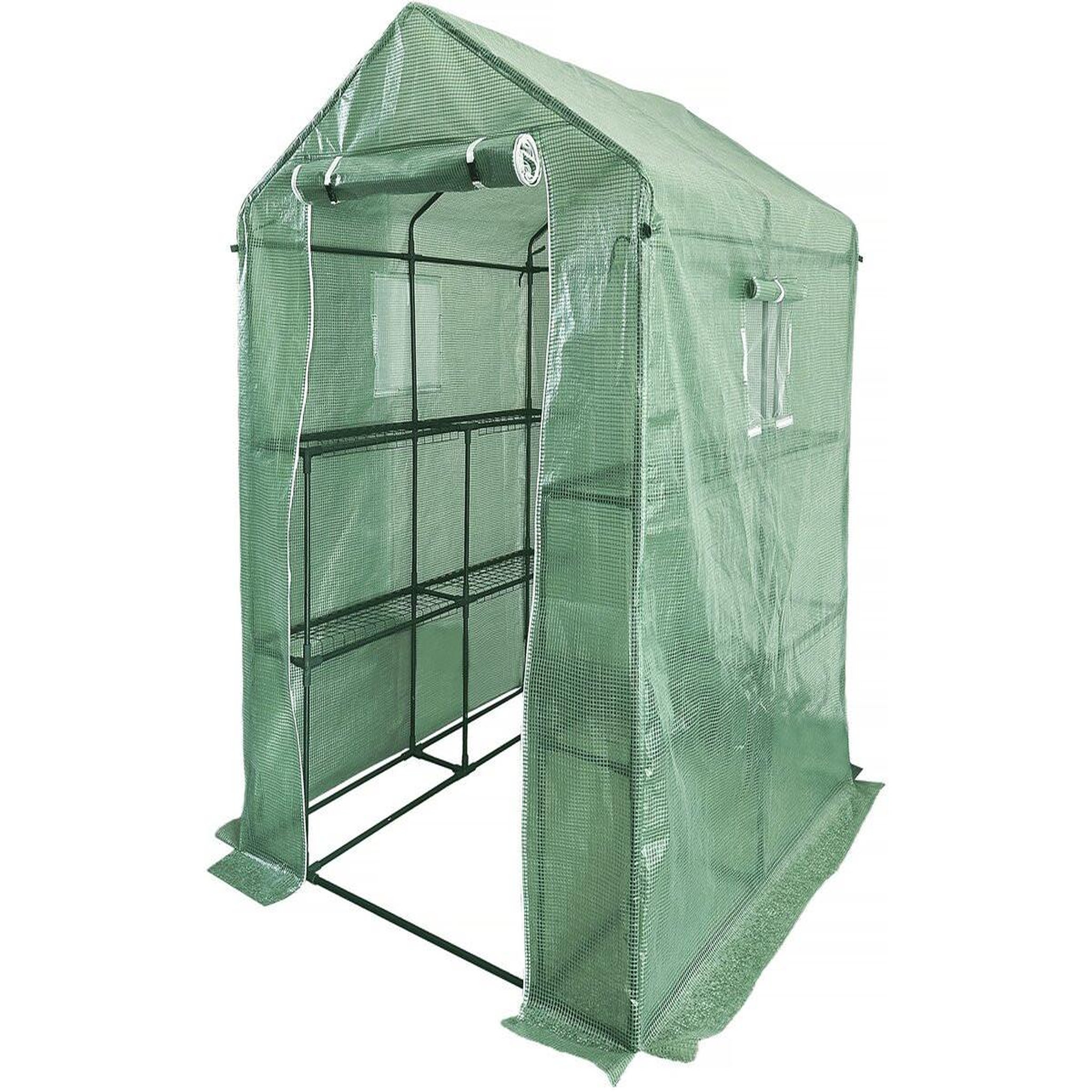 Habitat et Jardin Serre tomates de jardin avec étagères  lys  - 2.04 m² - 130g - vert