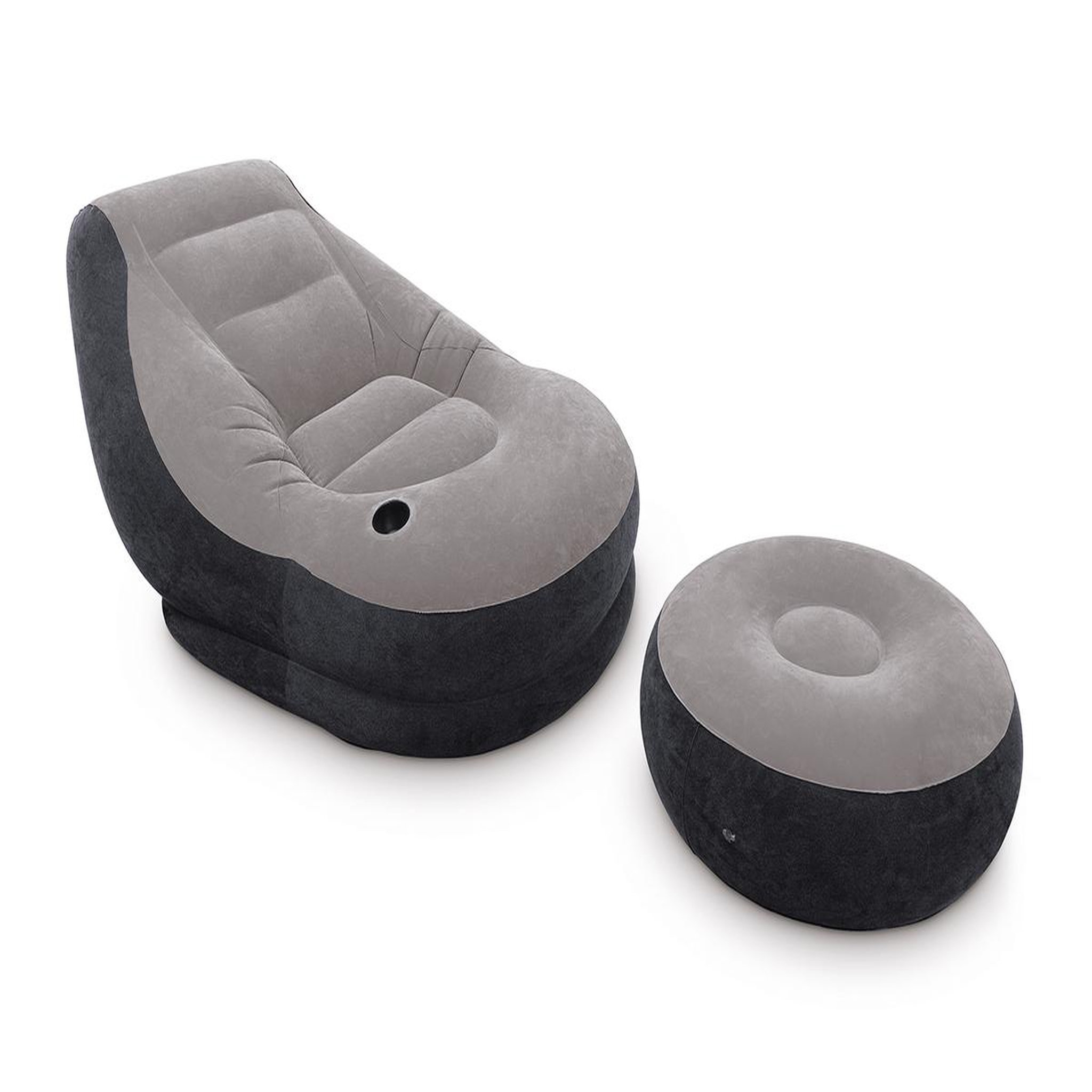 Voir la diapositive 1 : INTEX Ensemble fauteuil + pouf gonflables Ultra Lounge - Intex