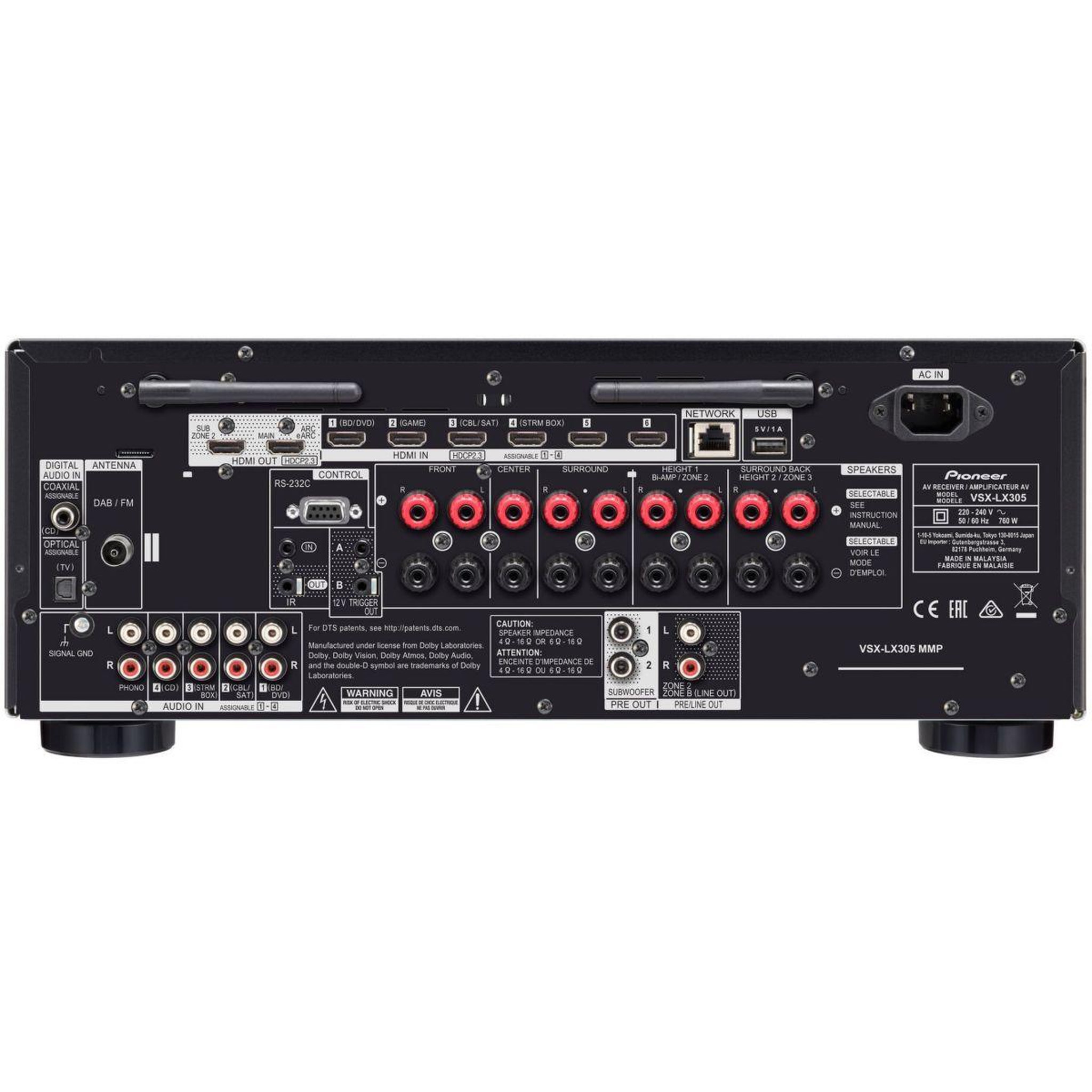 Voir la diapositive 5 : Pioneer Ampli Home Cinema VSXLX305B