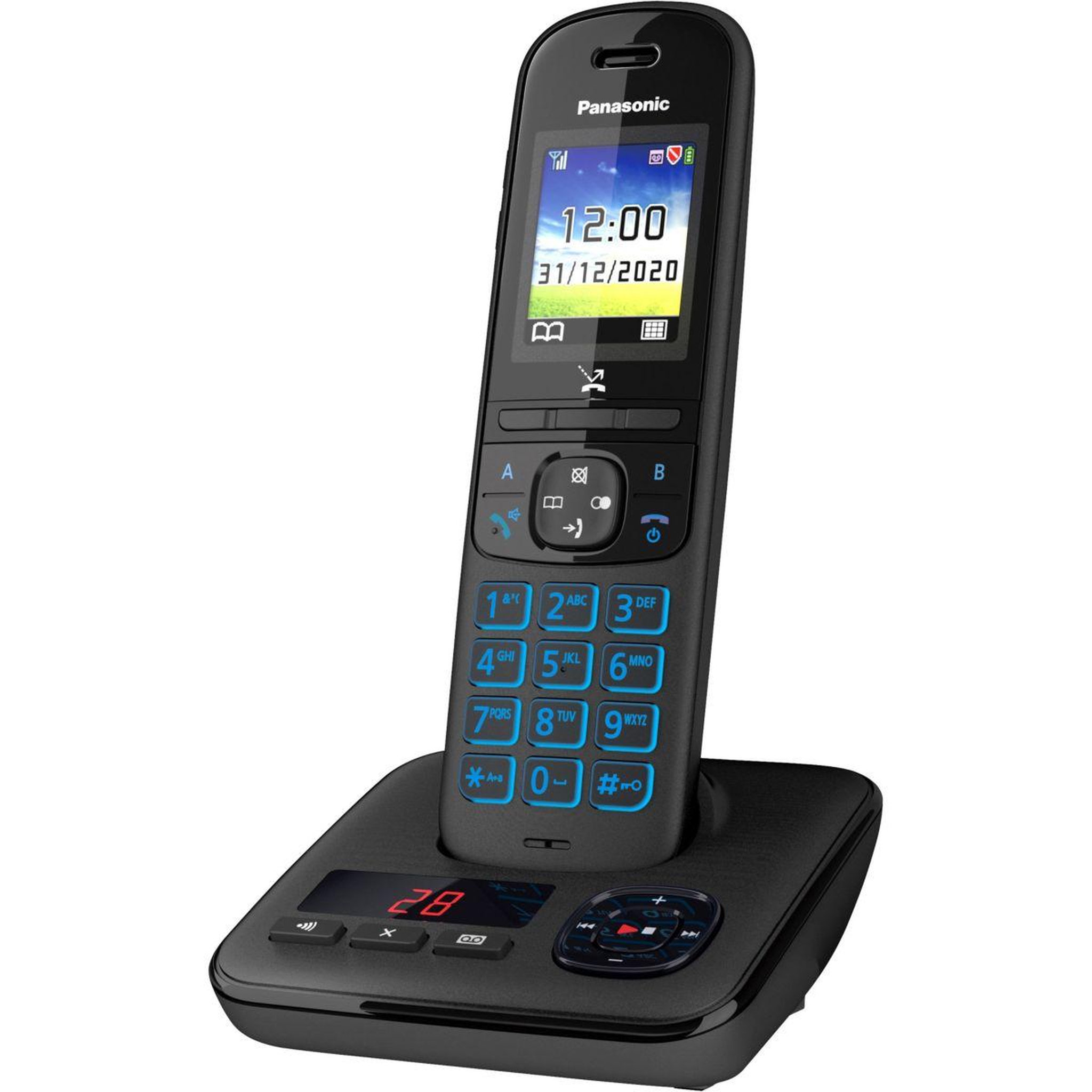 Voir la diapositive 1 : PANASONIC Téléphone sans fil KX-TGH720FRB