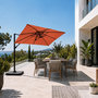 Voir la diapositive 4 : CONCEPT USINE Parasol rectangulaire 2x3m déporté rotatif terracota PIANA