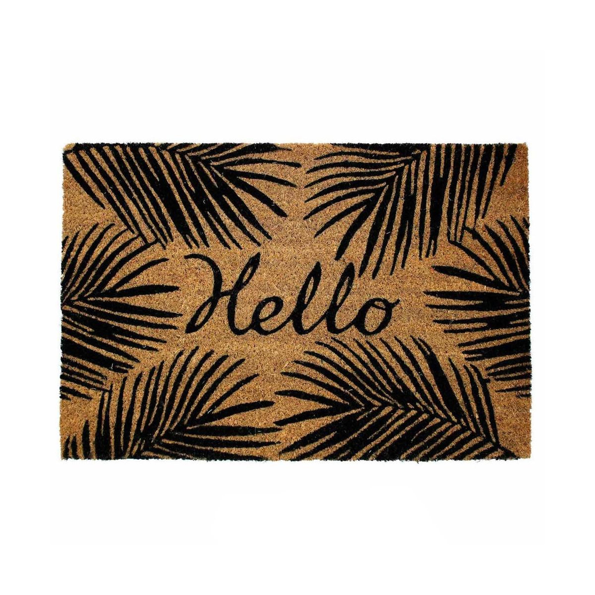 Douceur d'Intérieur Paillasson Rectangulaire  Hello  40x60cm Naturel