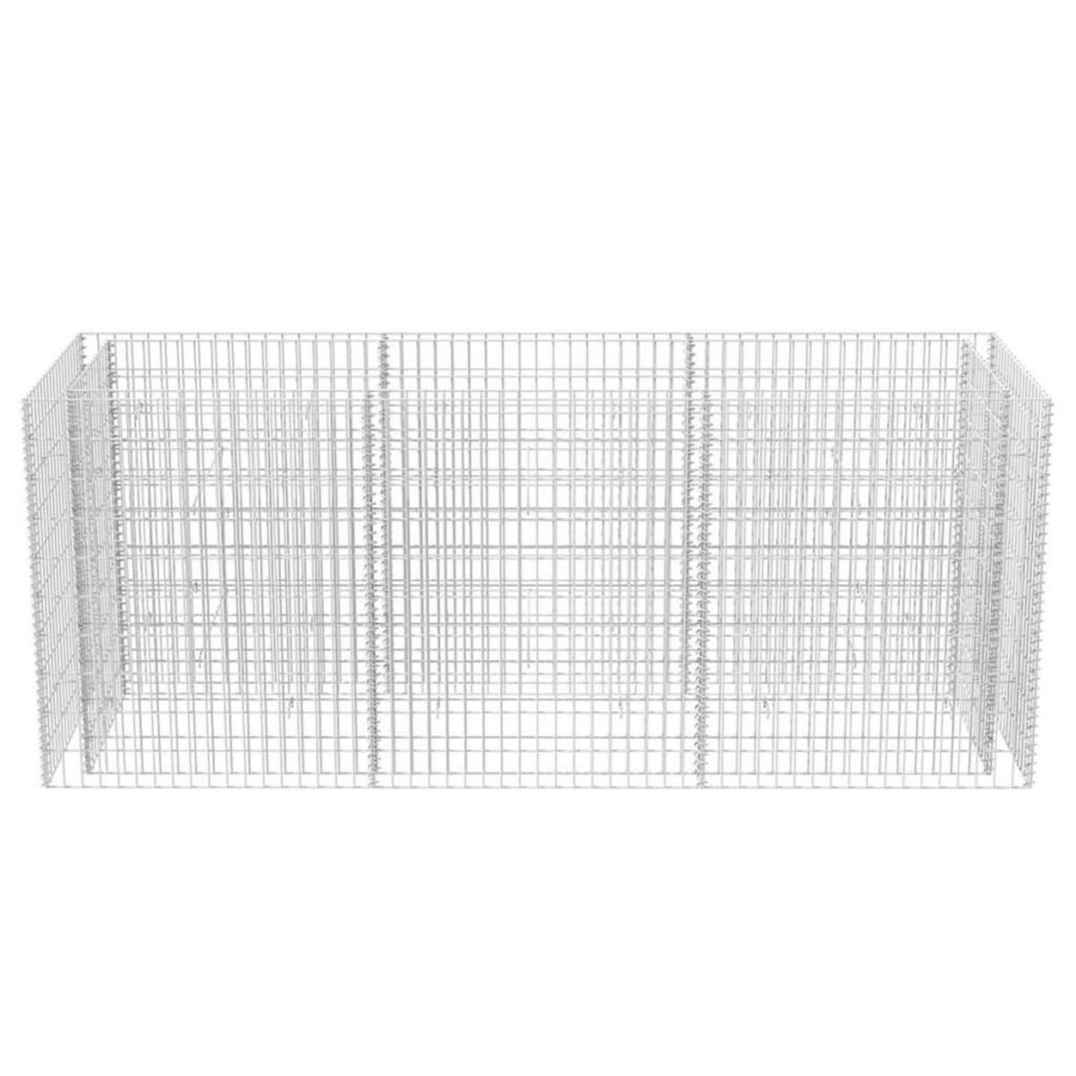 VIDAXL Lit sureleve a gabion Acier 270x90x100 cm