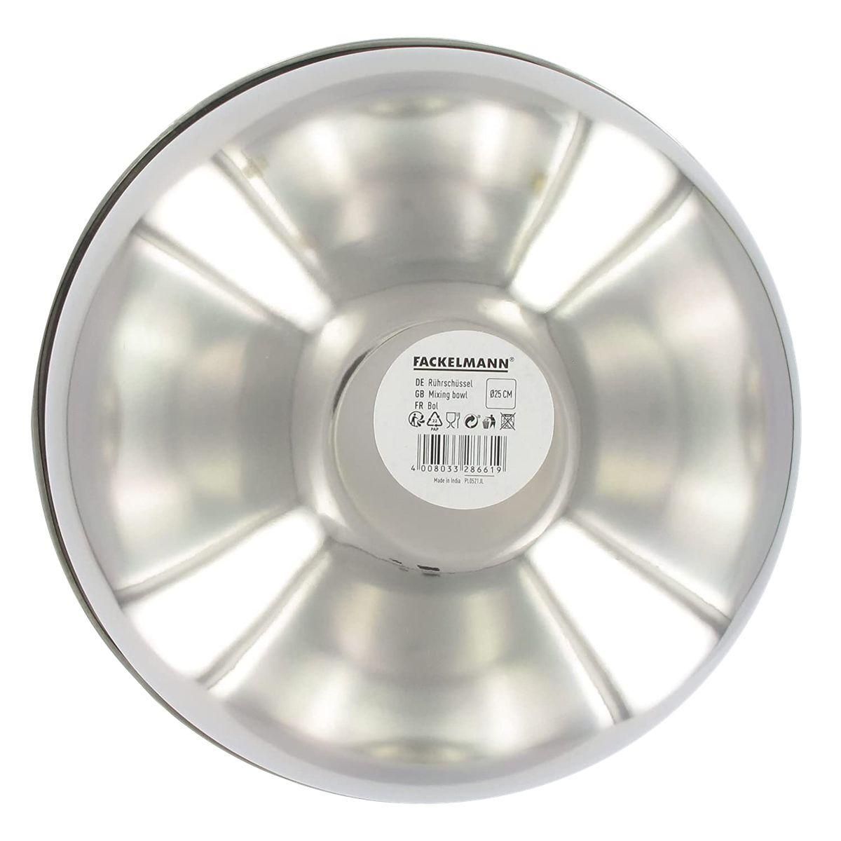 Fackelmann Bol à mixer en inox de 25 cm de diamètre Fackelmann Basic