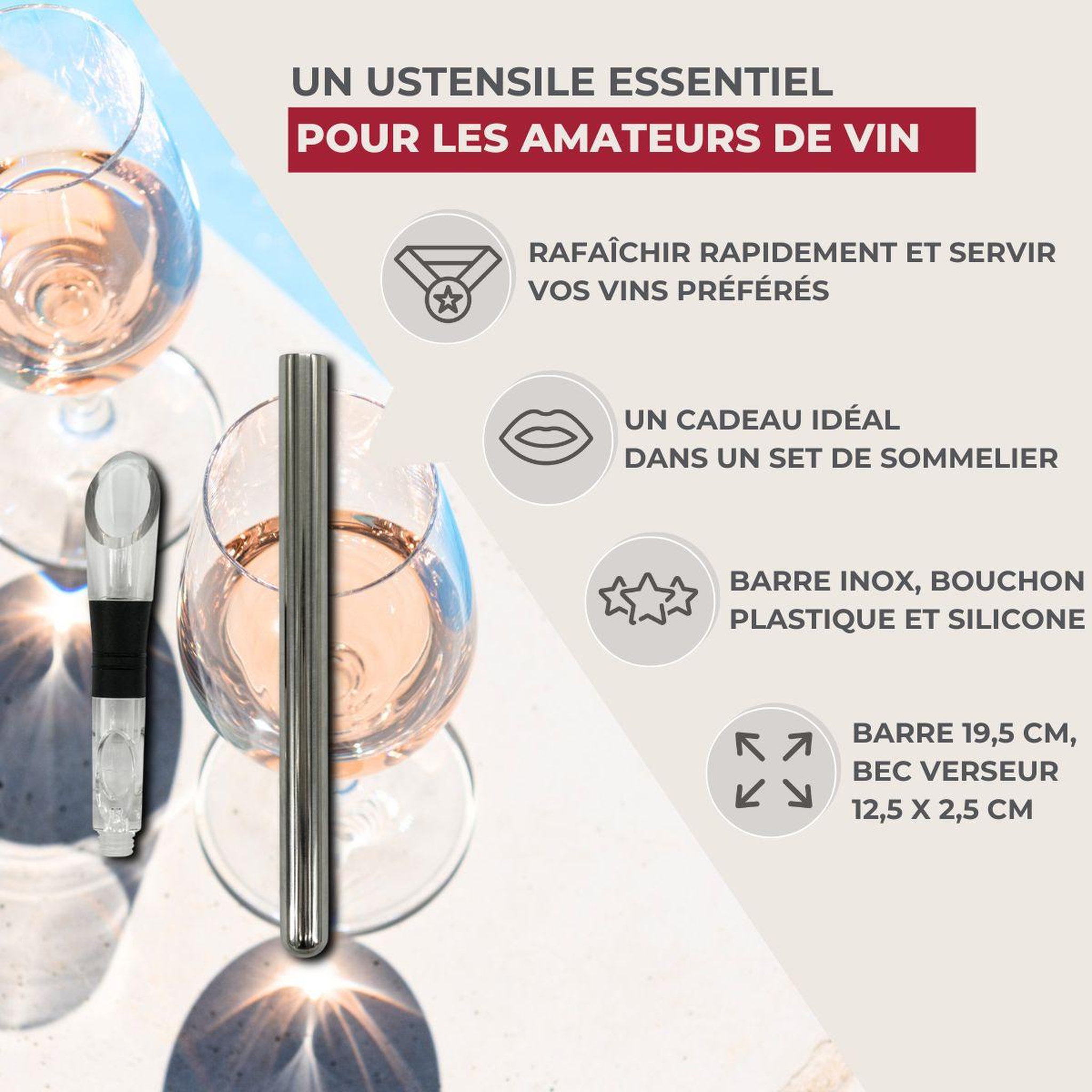 Voir la diapositive 3 : Fackelmann Rafraîchisseur de bouteille de vin fackelmann bar concept
