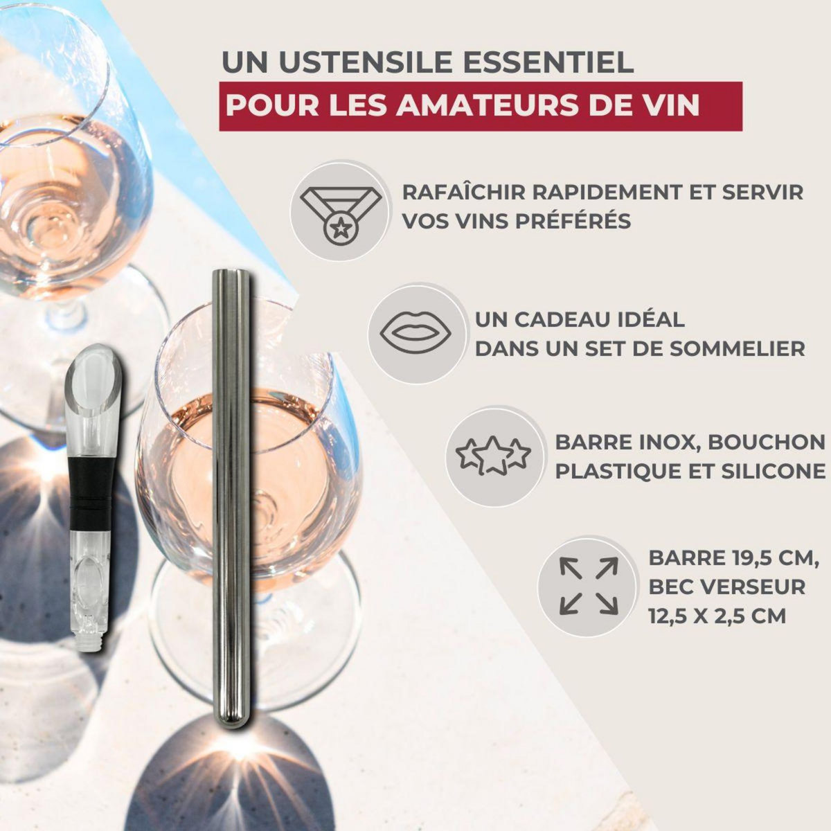 Fackelmann Rafraîchisseur de bouteille de vin Fackelmann Bar Concept