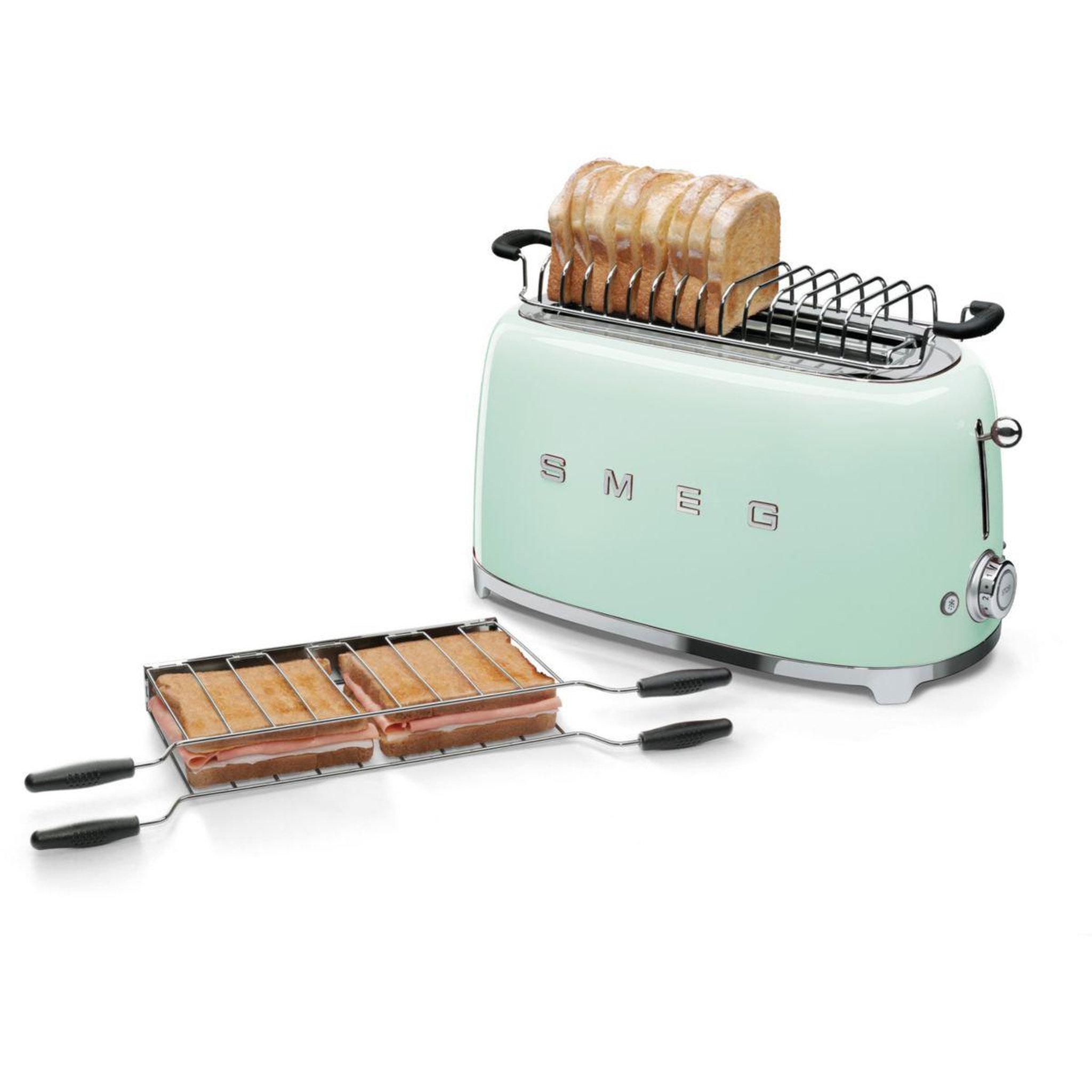 Voir la diapositive 5 : SMEG Grille-pain tsf02pgeu vert d'eau