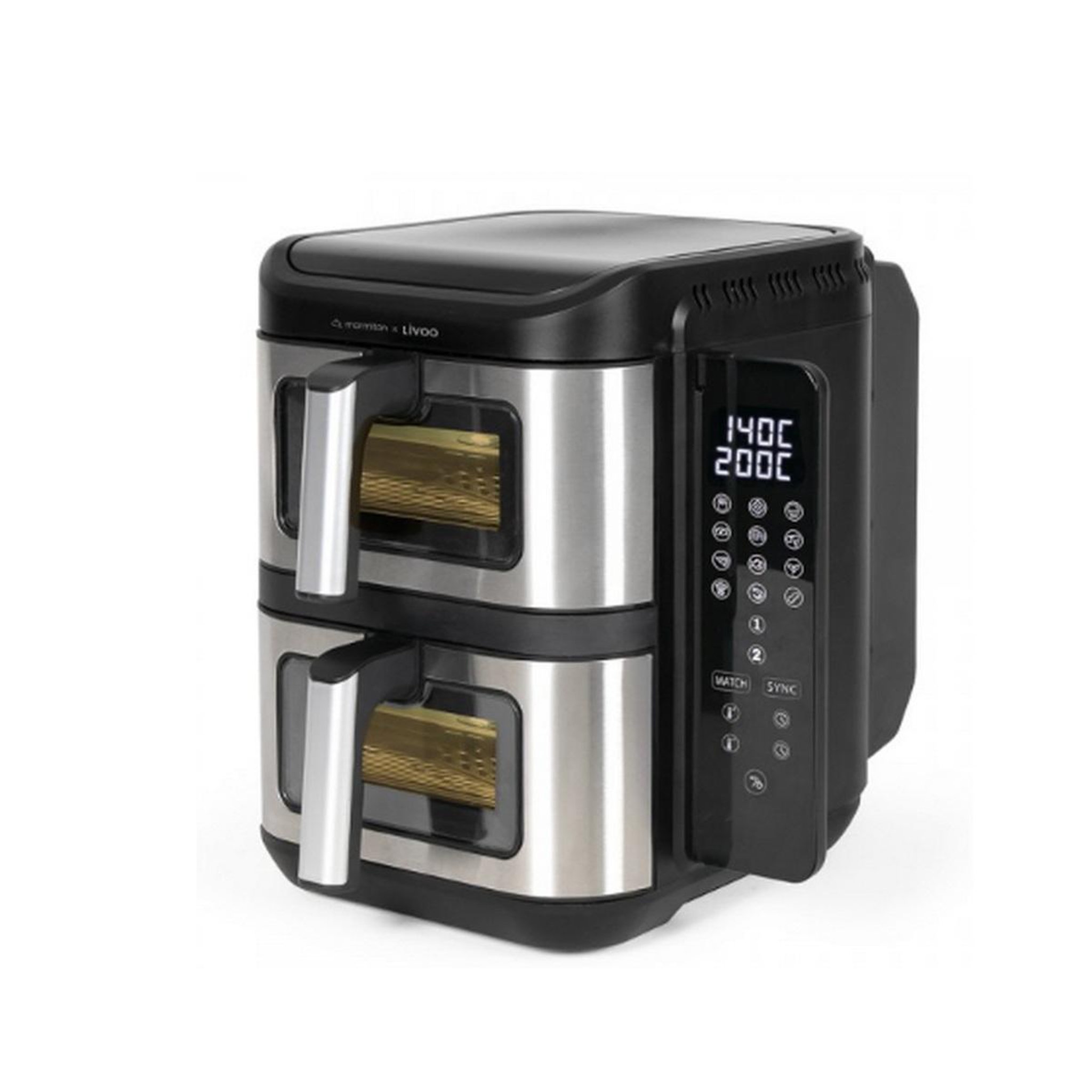 Voir la diapositive 4 : LIVOO Friteuse sans huile 2 x 5.5l 2800w - doc344co