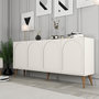 Voir la diapositive 4 : Habitat et Jardin Buffet en bois  Lyon  - 180 x 35 x 81 cm - Crème, Noyer