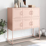 Voir la diapositive 1 : VIDAXL Buffet rose 100,5x39x107 cm acier