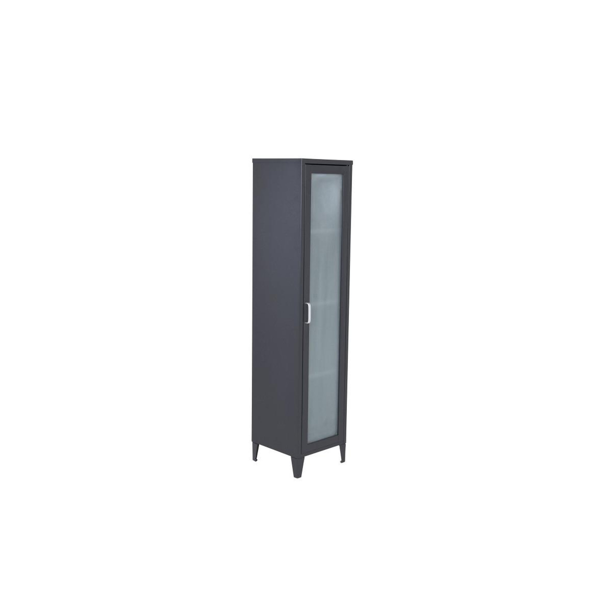 Voir la diapositive 2 : Paris Prix Vitrine avec porte givrée  acero  150cm noir