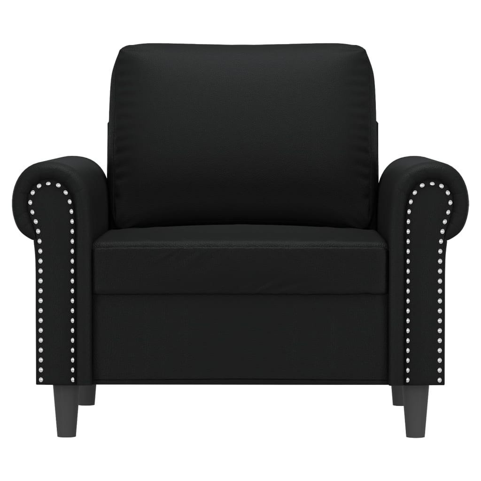 Voir la diapositive 3 : VIDAXL Fauteuil Noir 60 cm Similicuir