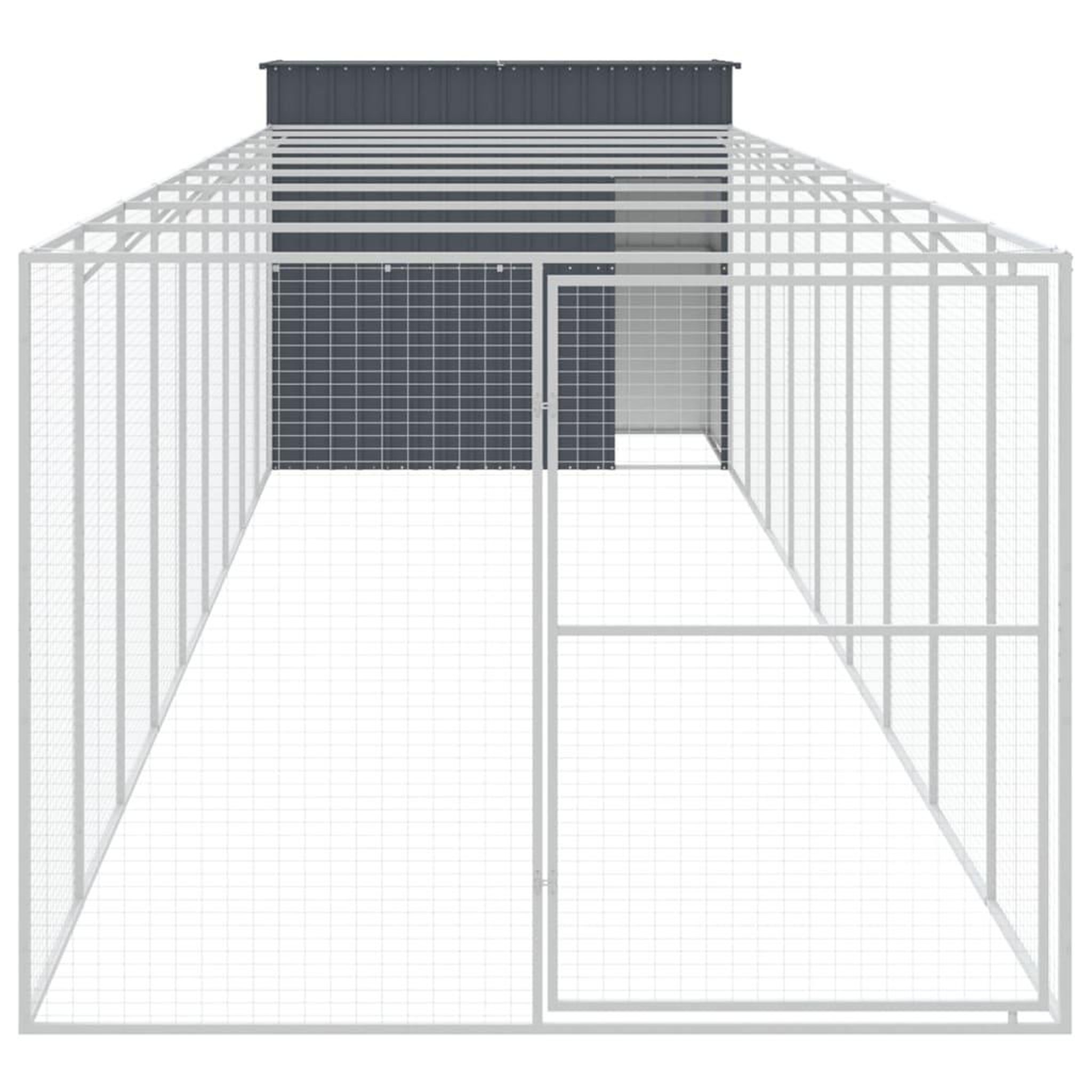 Voir la diapositive 3 : VIDAXL Niche pour chien avec cour anthracite 214x1069x181 cm