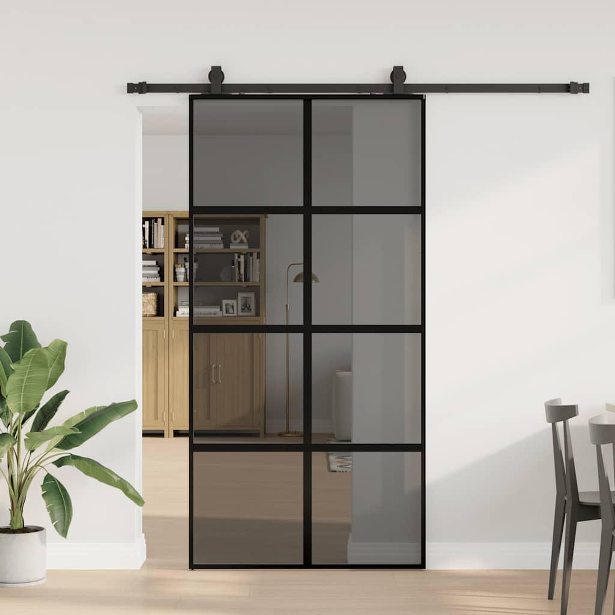 VIDAXL Porte coulissante avec kit de quincaillerie noir 102,5x205 cm