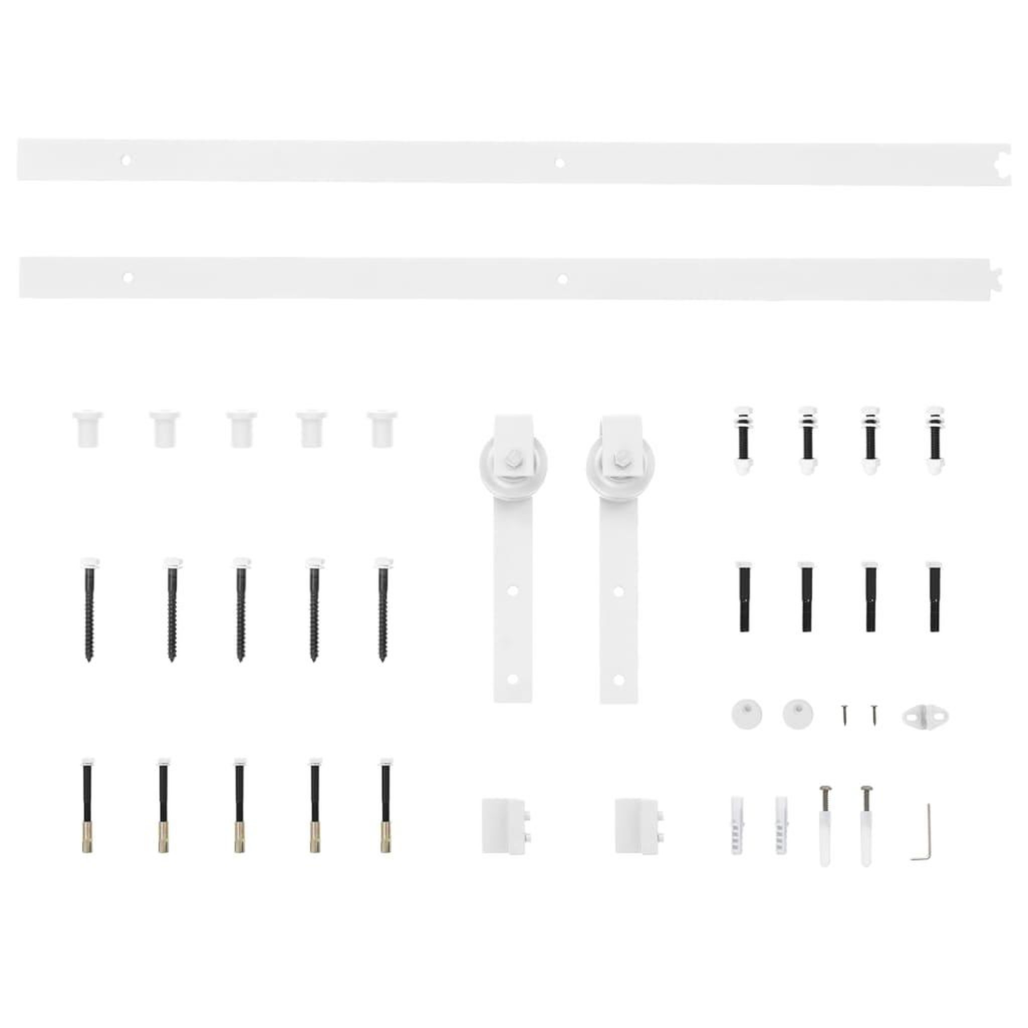 Voir la diapositive 4 : VIDAXL Kit de quincaillerie de porte coulissante 183 cm Acier Blanc