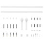 Voir la diapositive 4 : VIDAXL Kit de quincaillerie de porte coulissante 183 cm Acier Blanc