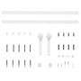 Voir la diapositive 4 : VIDAXL Kit de quincaillerie de porte coulissante 183 cm Acier Blanc