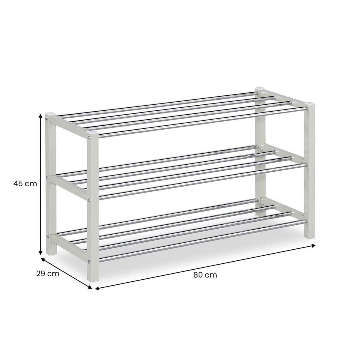 IDIMEX Étagère à chaussures DUBLIN, 3 niveaux