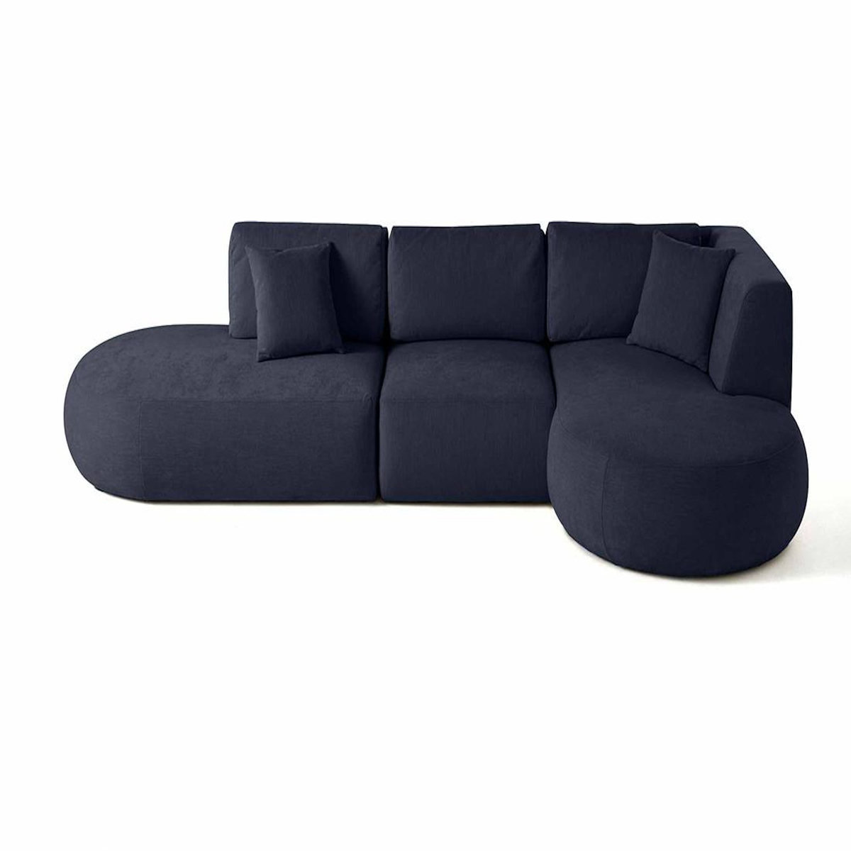 LISA DESIGN Santorini - canapé modulable d'angle droit - 5 places - en tissu texturé