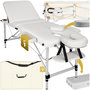 Voir la diapositive 1 : tectake Table de massage 3 zones largeur 61 cm et rembourrage 5 cm blanc