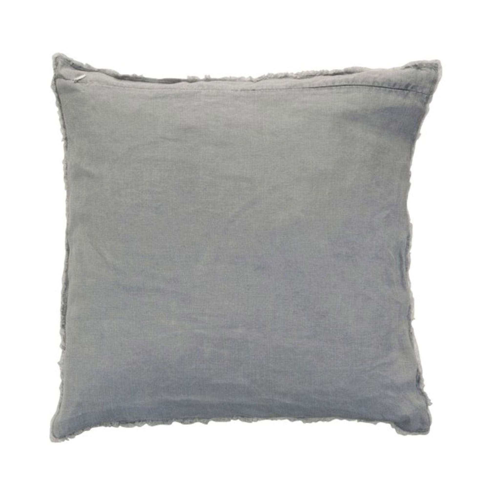 Voir la diapositive 2 : J-LINE Coussin déco carré  faded  45x45cm gris