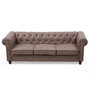 Voir la diapositive 2 : Paris Prix Canapé 3 Places  Chesterfield  209cm Marron Vintage