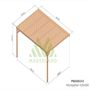 Voir la diapositive 3 : JARDIDECO Pergola adossée en bois Montpellier 400 x 300 cm - Maderland