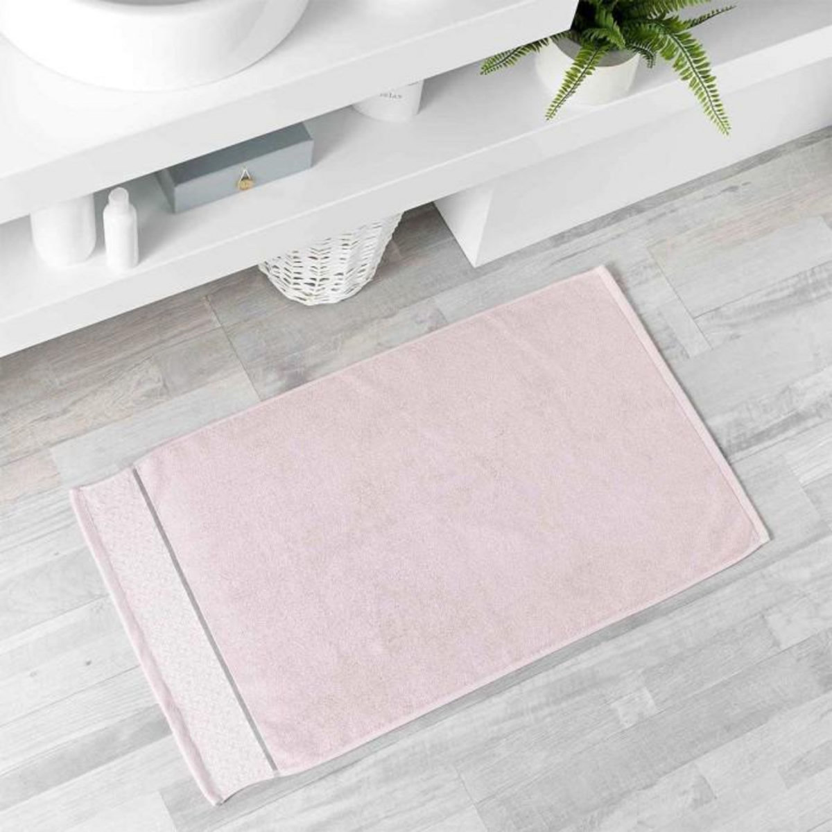 Paris Prix Tapis de Bain Jacquard  Belina  50x85cm Rose