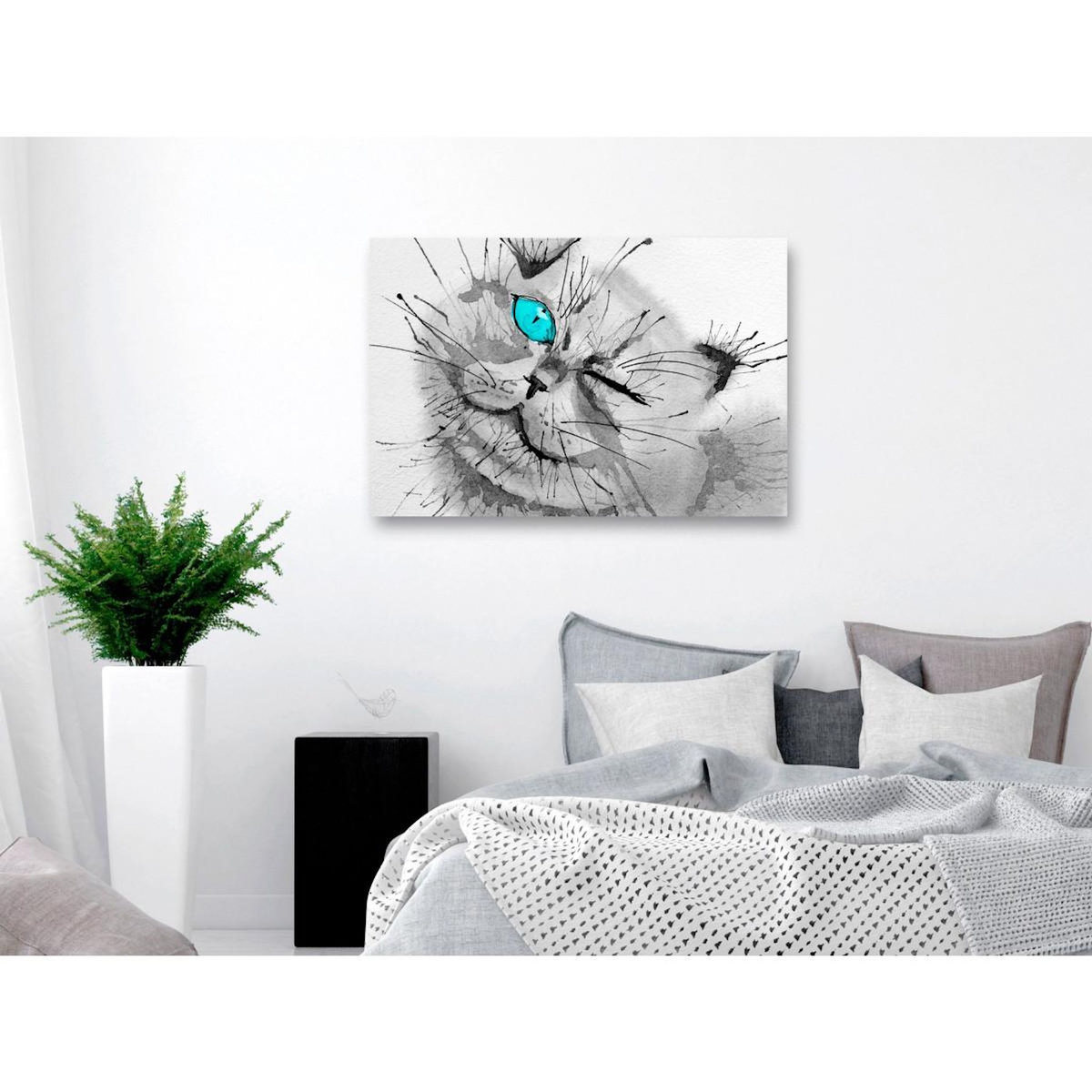 Paris Prix Tableau Imprimé  Happy Look Wide Blue
