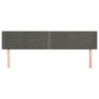 Voir la diapositive 3 : VIDAXL Tete de lit avec oreilles Gris fonce 183x16x78/88 cm Velours
