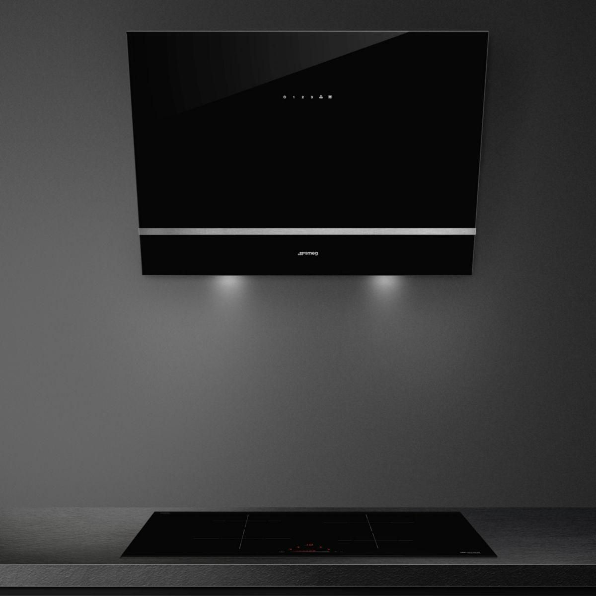 SMEG Hotte décorative murale inclinée KV28N