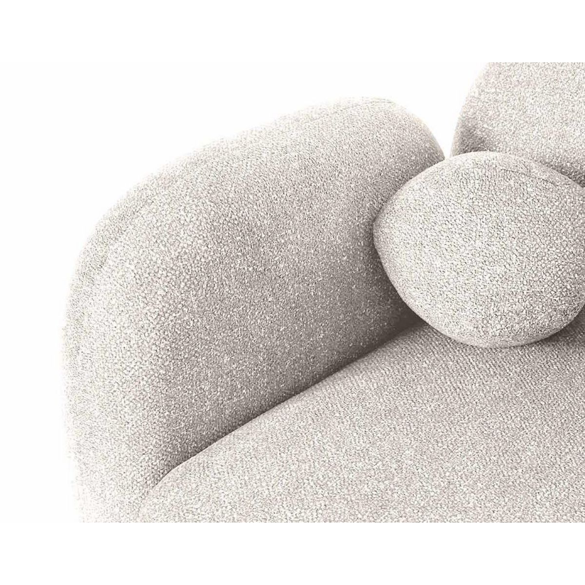 LISA DESIGN Velris - canapé d'angle droit 3 places en tissu moucheté