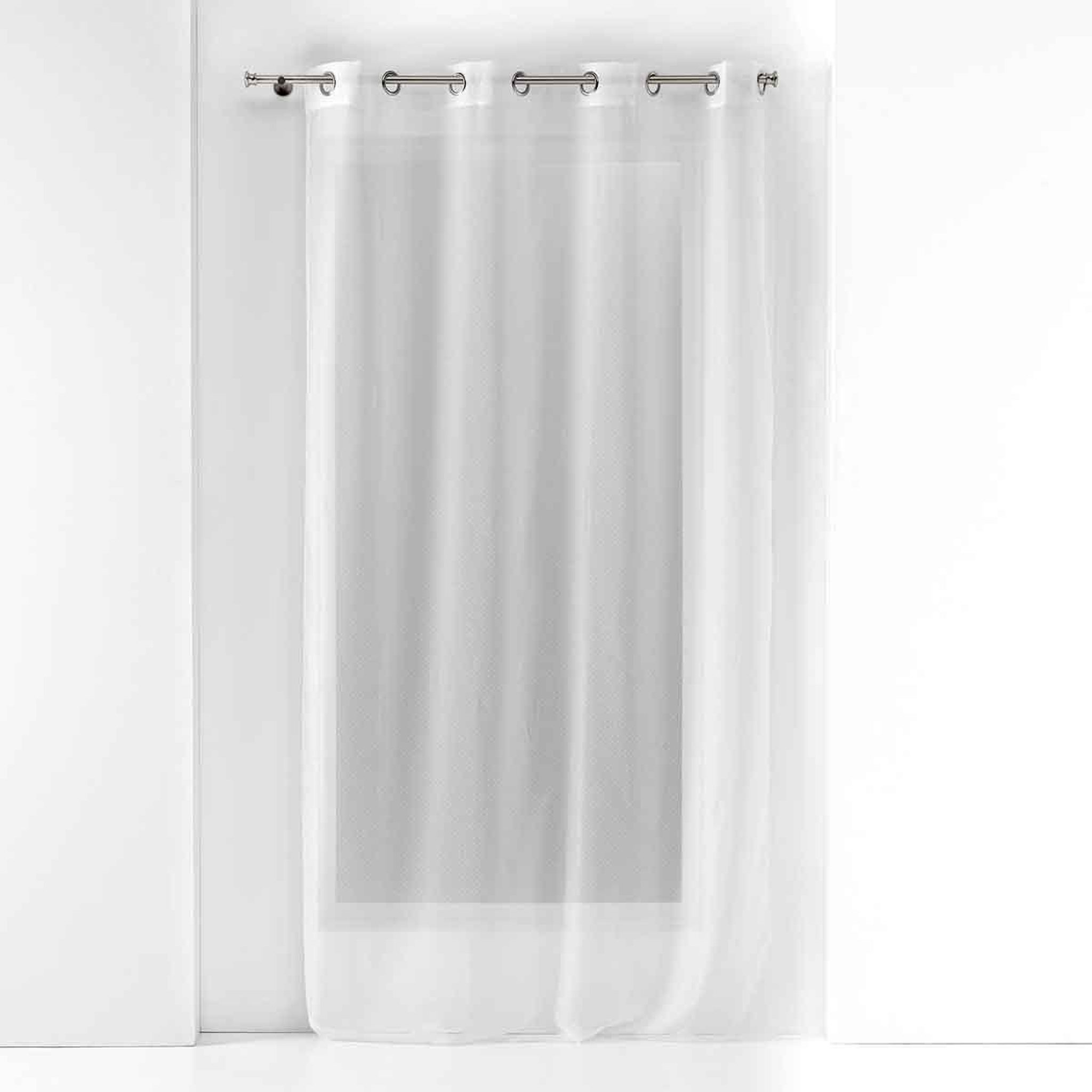 Douceur d'Intérieur Rideau voilage à œillets  perlina  140x280cm blanc