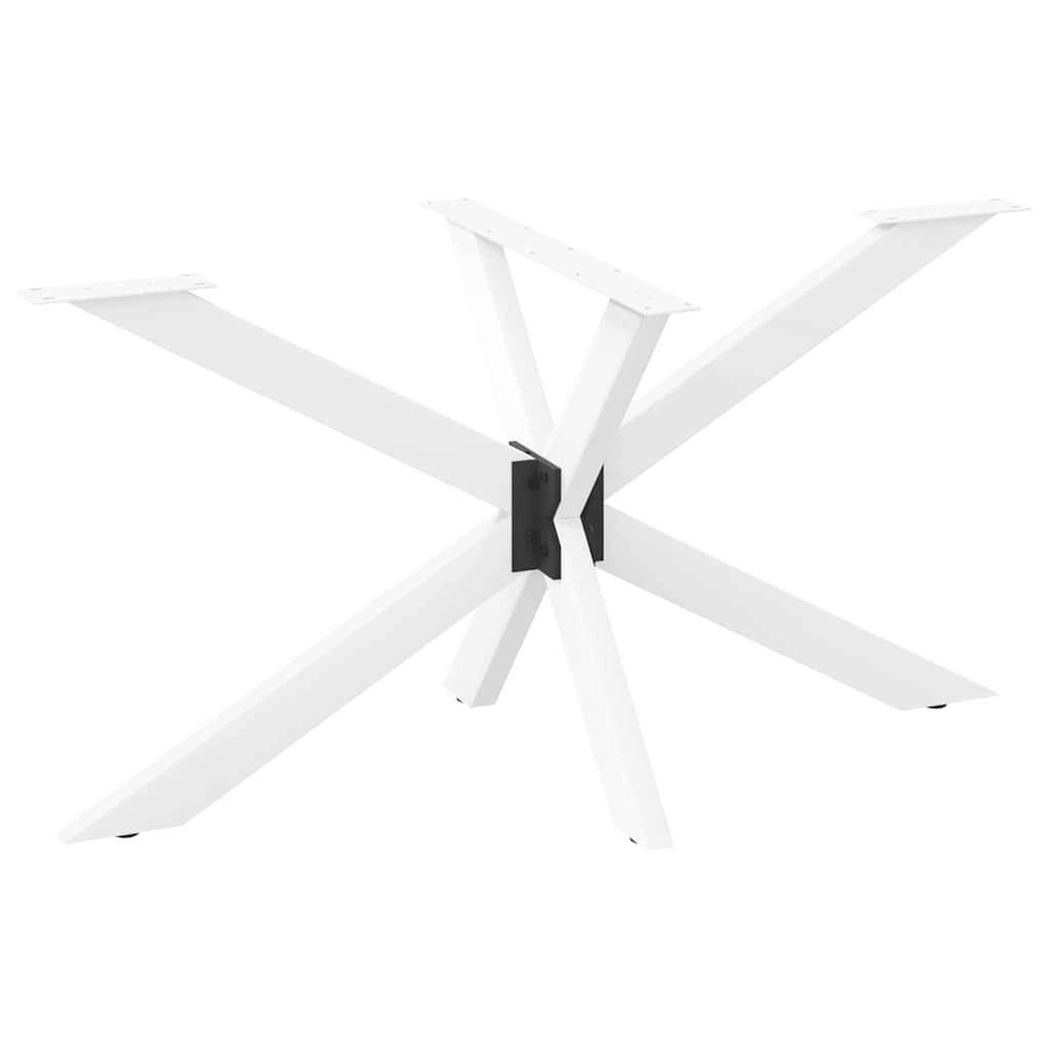 VIDAXL Pied de table a manger forme d'araignee blanc 150x78x(72-73) cm